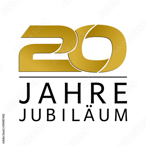 Einfach Gold Jubiläums Logo Jahre 20