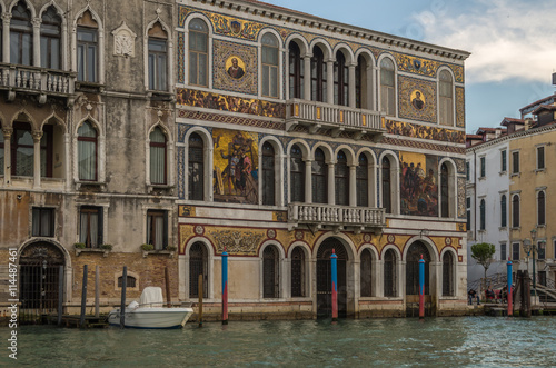 The buildings and architecture along the Canals and Waterways of famous Venice