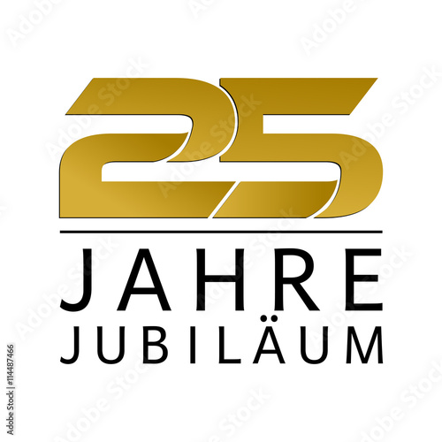 Einfach Gold Jubiläums Logo Jahre 25