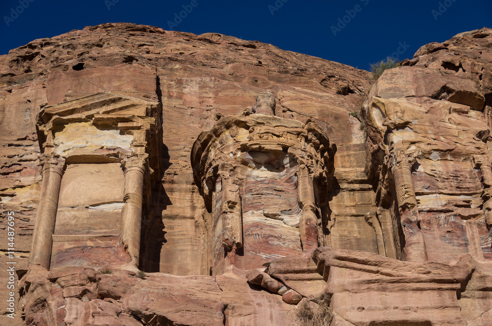 Details of Corinthian tomb, one of the Royal Tombs, Petra , Jordan ...