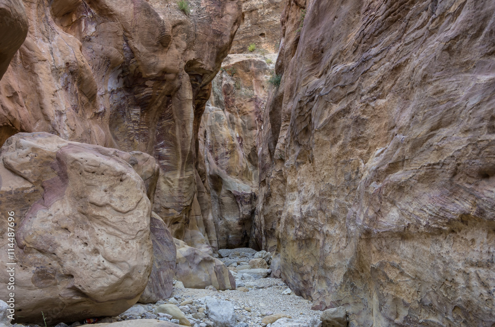 Canyon Wadi Muthlim in Petra, Jordan