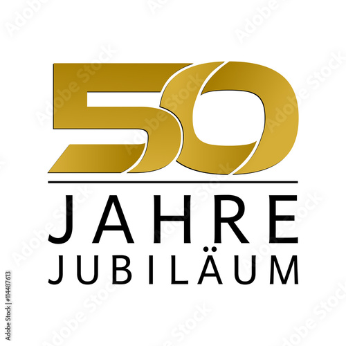 Einfach Gold Jubiläums Logo Jahre 50
