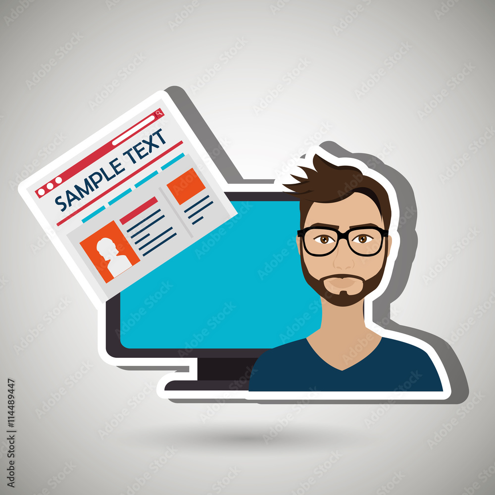 social network user design, vector illustration eps10 graphic social network user design, vector illustration eps10 graphic