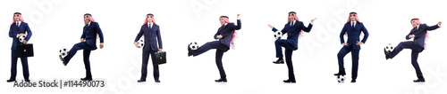 Arab businessman with football © Elnur