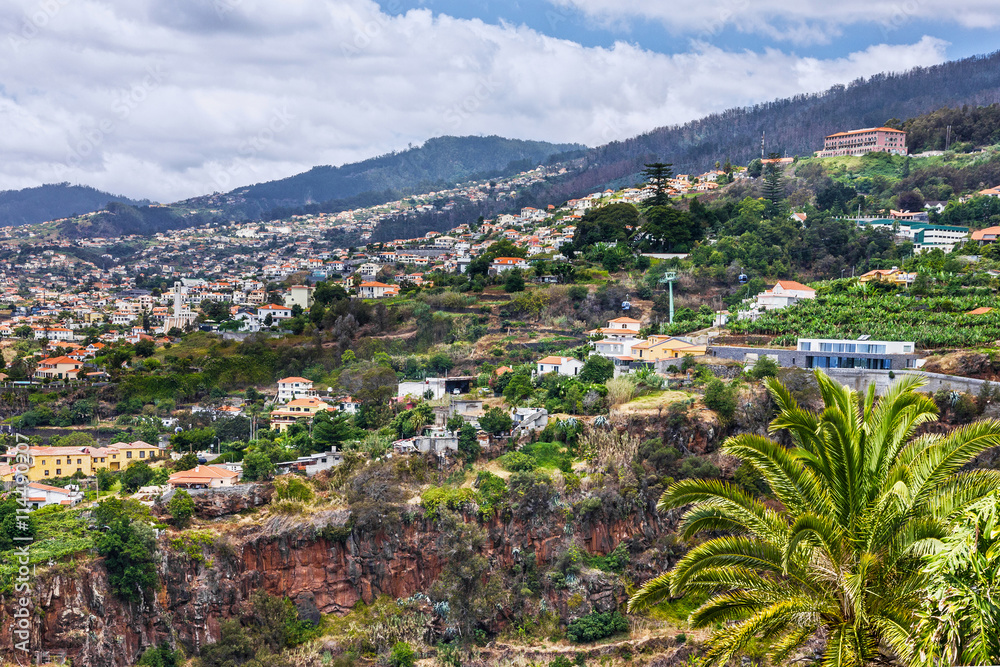 Madeira island, Portugal. Panoramic view on Funchal