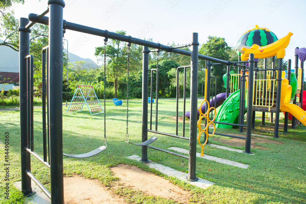 Fototapeta premium Children playground park.