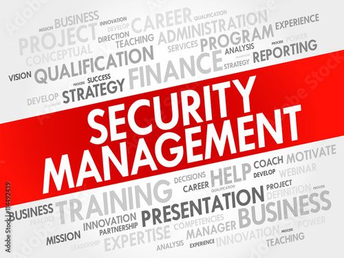 Security Management word cloud collage, business concept background