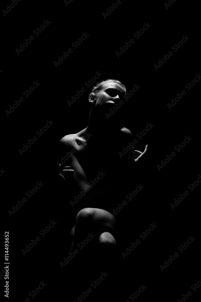 woman in dark woman in dark