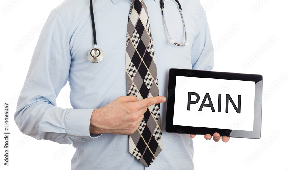 Doctor holding tablet - Pain Doctor holding tablet - Pain