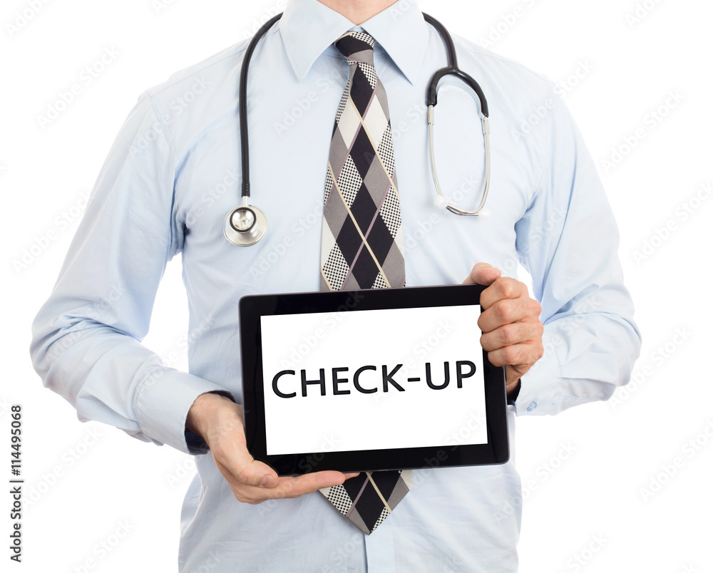 Doctor holding tablet - Check-up Doctor holding tablet - Check-up