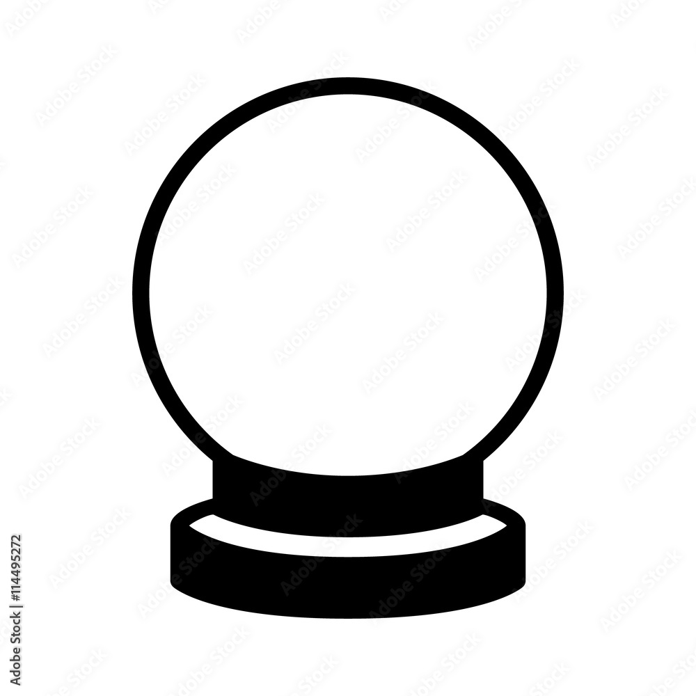 Crystal ball of fortune telling flat icon for apps and websites Crystal ball of fortune telling flat icon for apps and websites