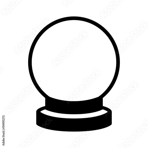 Crystal ball of fortune telling flat icon for apps and websites
