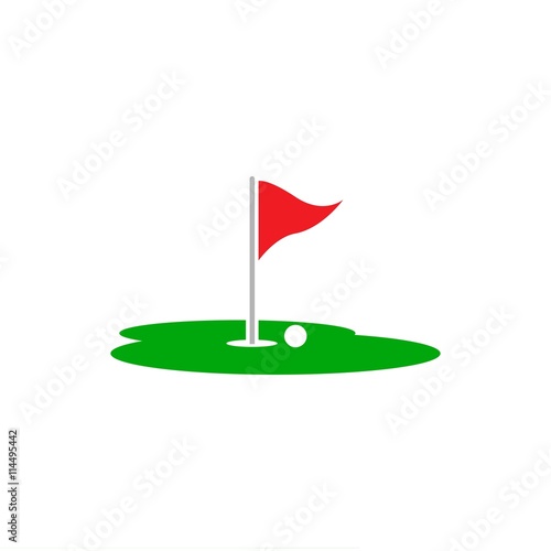 Icono de golf. Campo de golf