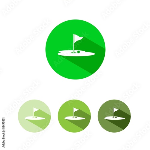 Icono de golf. Campo de golf