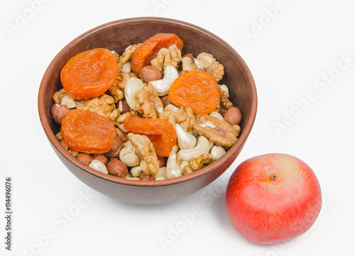 nuts and dried apricots