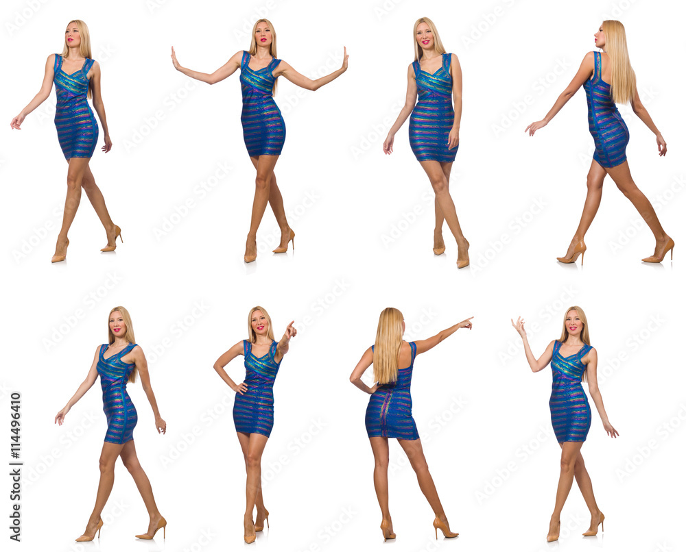 Obraz premium Composite photo of woman in various poses