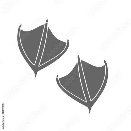 duck footprints vector illustration