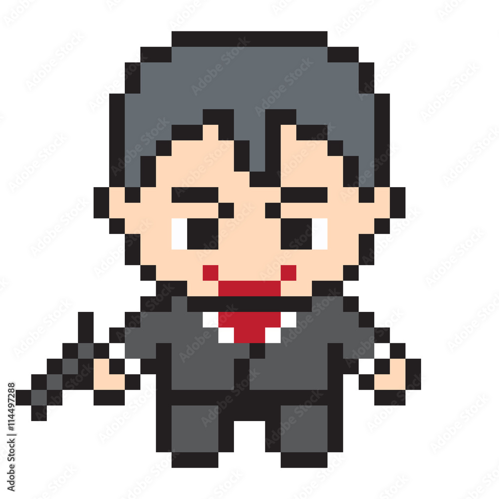 Fototapeta premium illustration pixel art design man