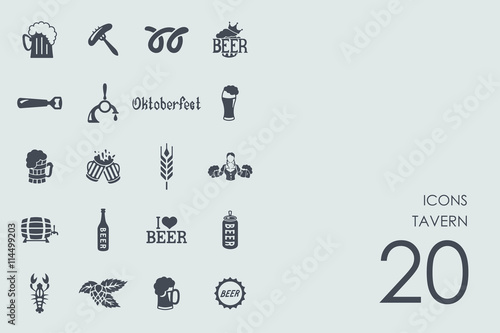 Set of tavern icons