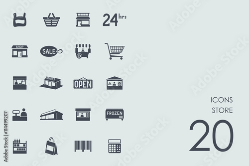Set of store icons