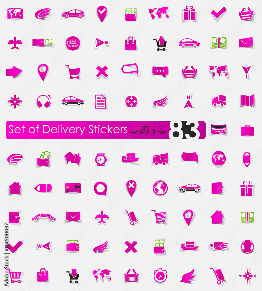 Set of delivery stickers Set of delivery stickers