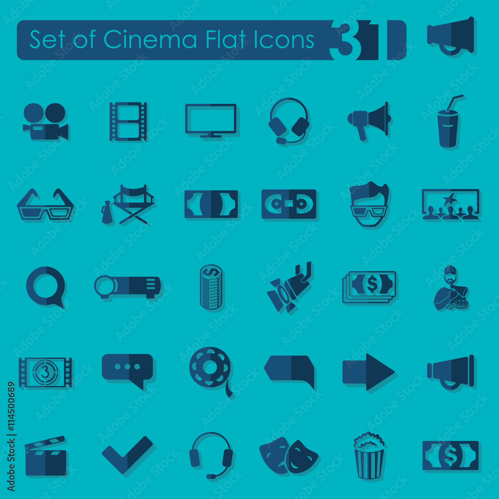 Set of cinema icons Set of cinema icons