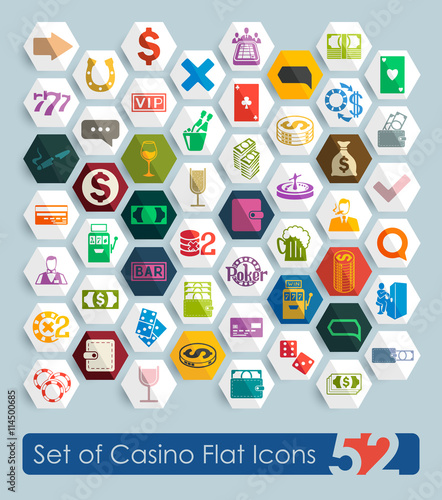 Set of casino icons