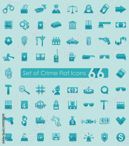 Set of crime icons