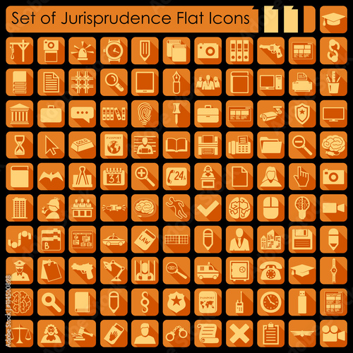 Set of jurisprudence icons
