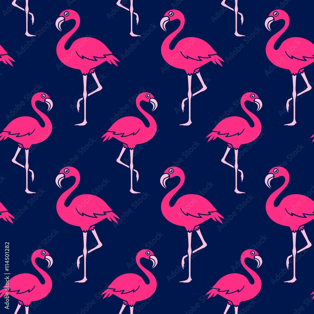 Fototapeta premium Vector Image Of Flamingoes