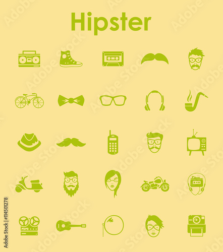 Set of hipster simple icons