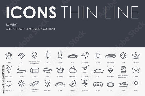 Luxury Thin Line Icons