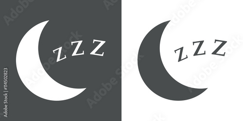 Icono plano luna durmiendo