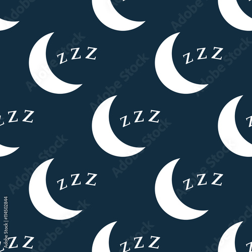 Icono plano patrón con luna durmiendo fondo gris oscuro