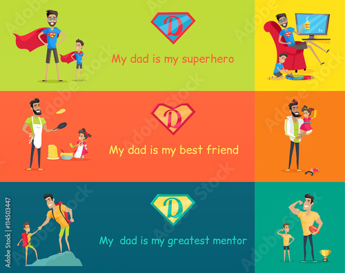 Super Dad with his Kids