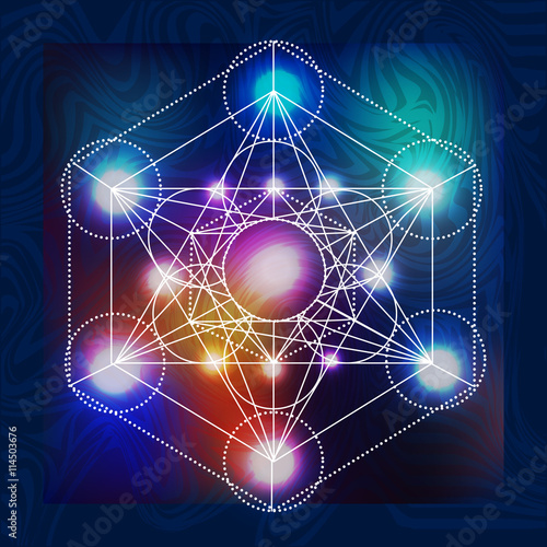 abstract vector background with consecrated symbols of sacred geometry