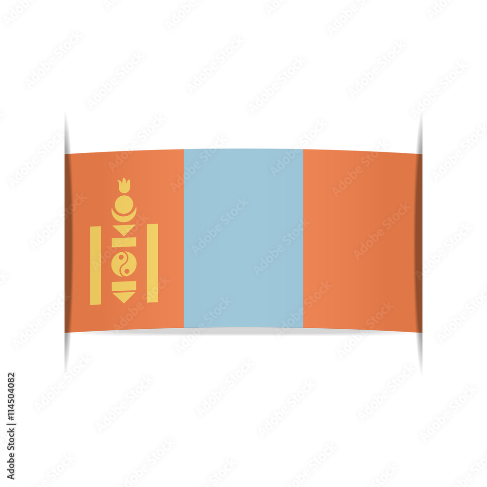 Fototapeta premium Flag of Mongolia. Element for infographics.