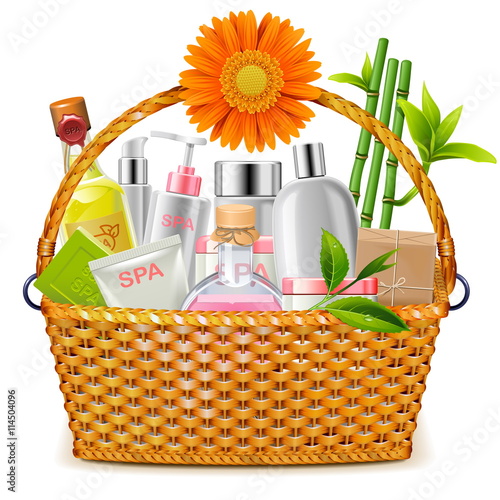 Vector Basket with SPA Cosmetics