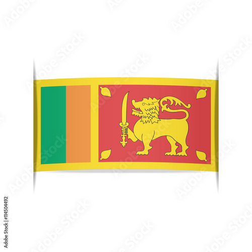 Fototapeta Naklejka Na Ścianę i Meble -  Flag of Sri Lanka. Element for infographics.