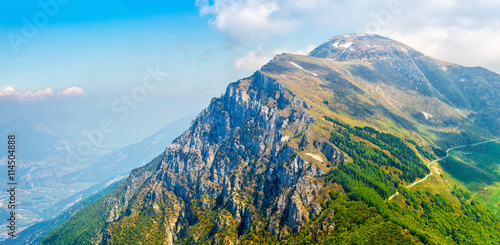 Picturesque view from monte baldo mountain to altissimo photo