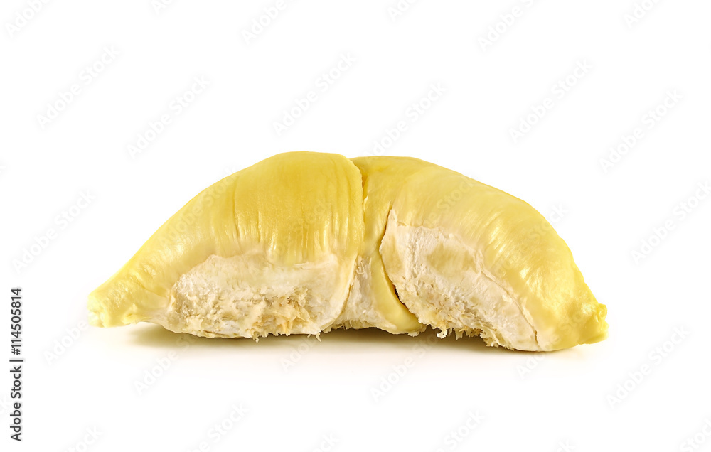 durian close up isolated on white background. durian close up isolated on white background.
