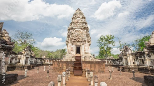 The main castle of Prasat Sadok Kok Thom at Sa Kaeo Province in Thailand.