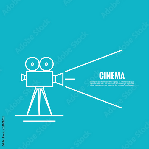 Movie projector vector illustration.