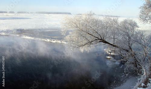 winter morning on the river Zai