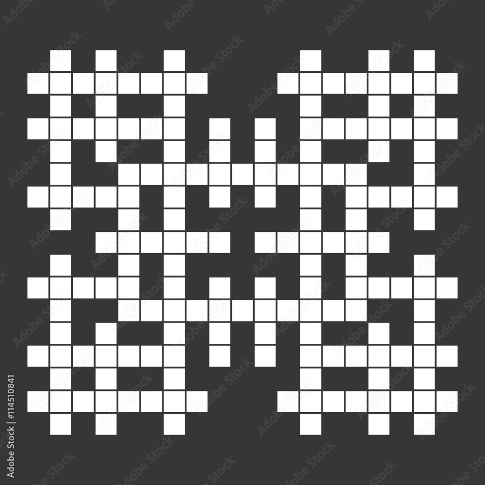 Empty Squares British-style Crossword Grid. Vector Empty Squares British-style Crossword Grid. Vector