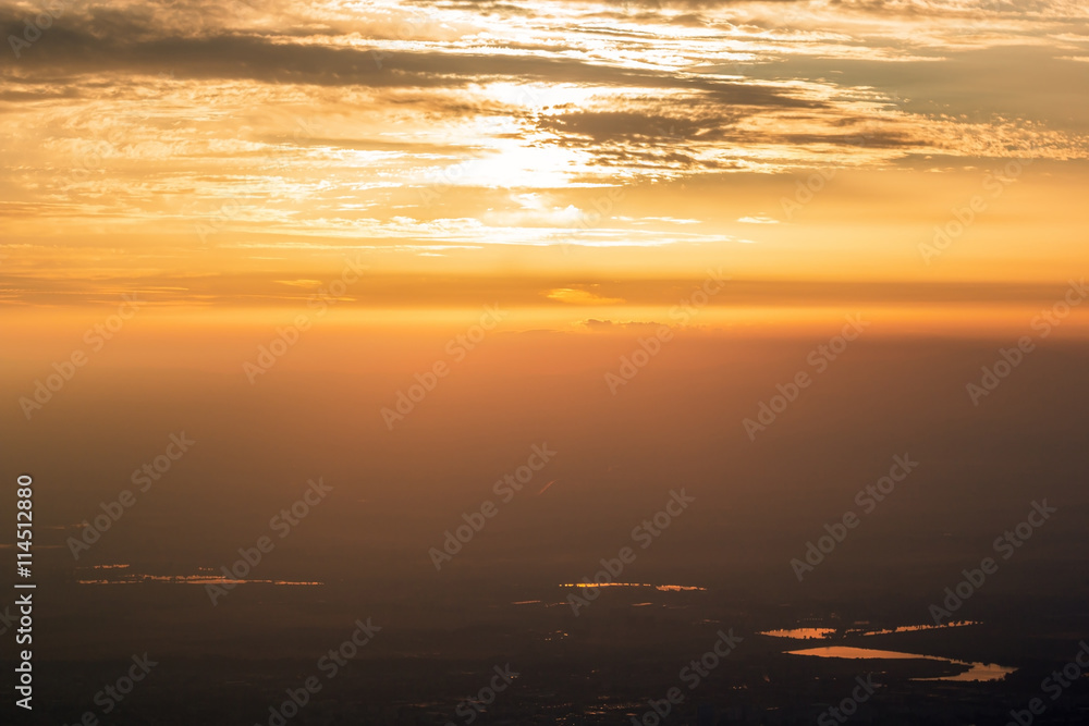 Fototapeta premium sunrise scene with clouds