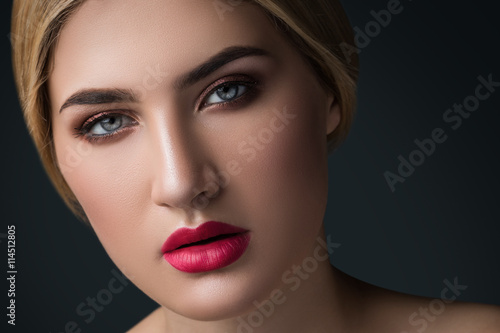 Close-up portrait of beautiful blonde