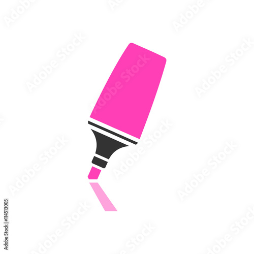 Icono de rotulador fluorescente rosa