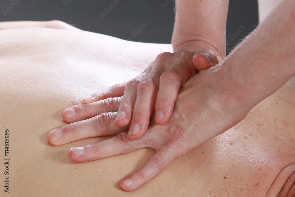 masseur's hands