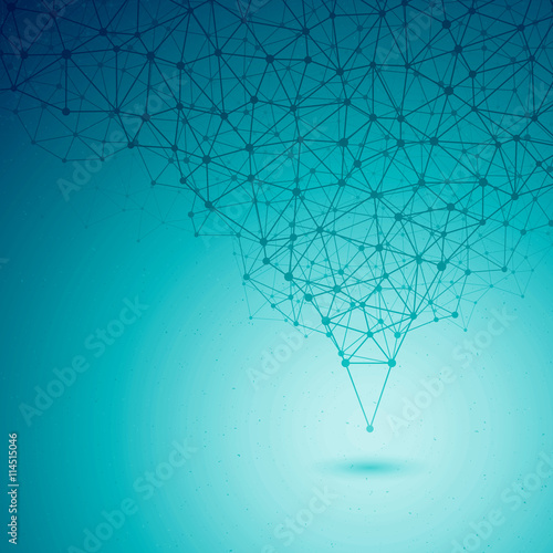 Vector blue abstract science technological background